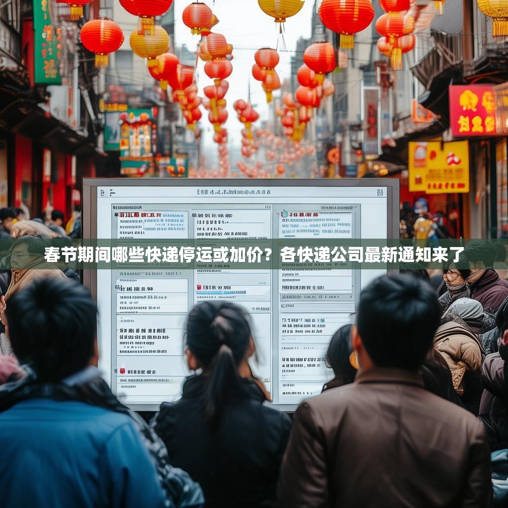 春节期间哪些快递停运或加价？各快递公司最新通知来了