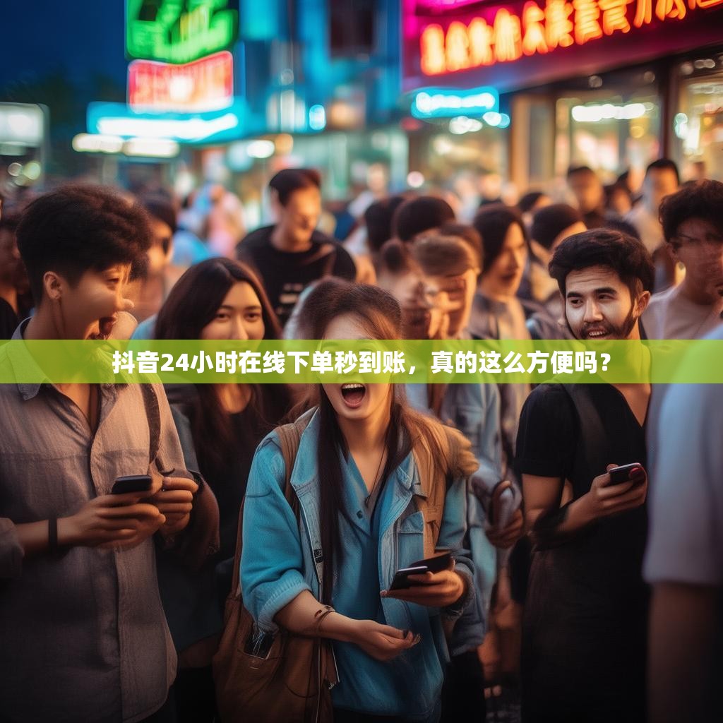 抖音24小时在线下单秒到账，真的这么方便吗？