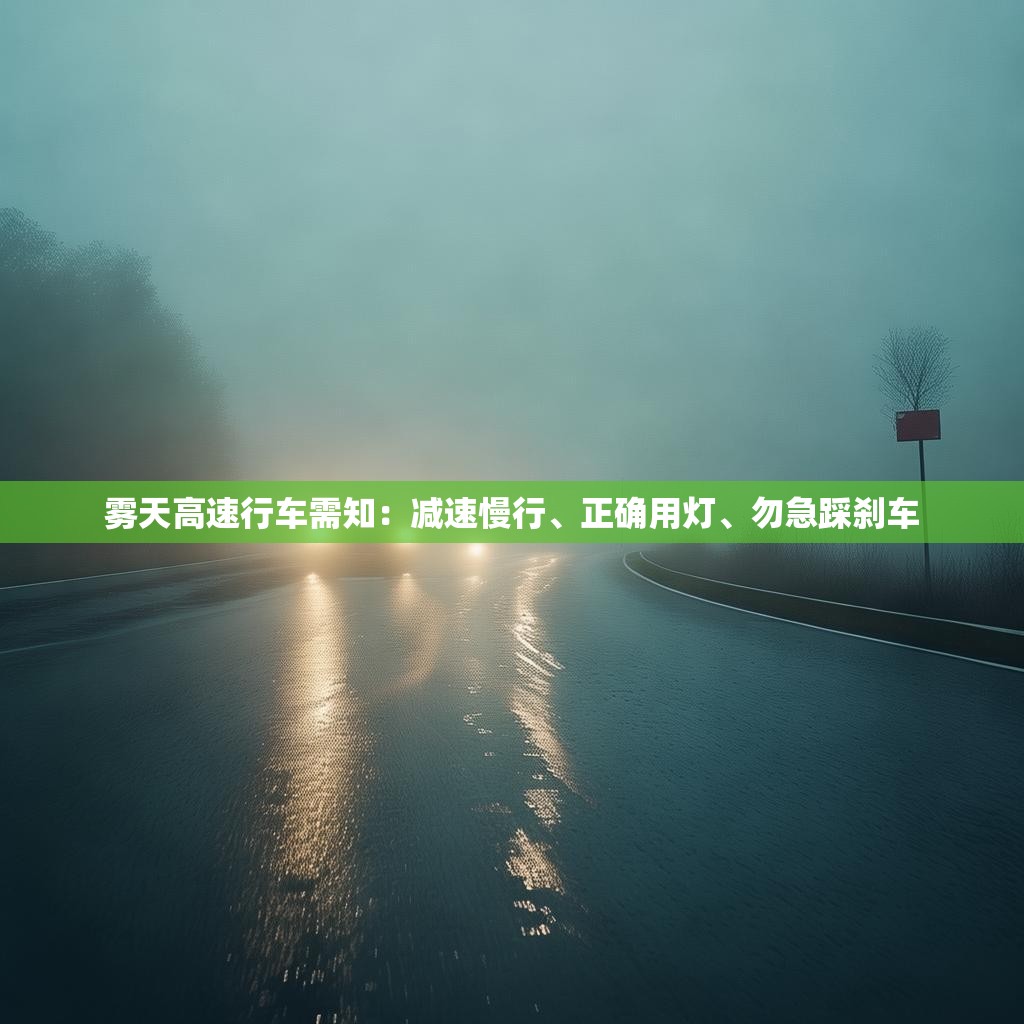 雾天高速行车需知：减速慢行、正确用灯、勿急踩刹车