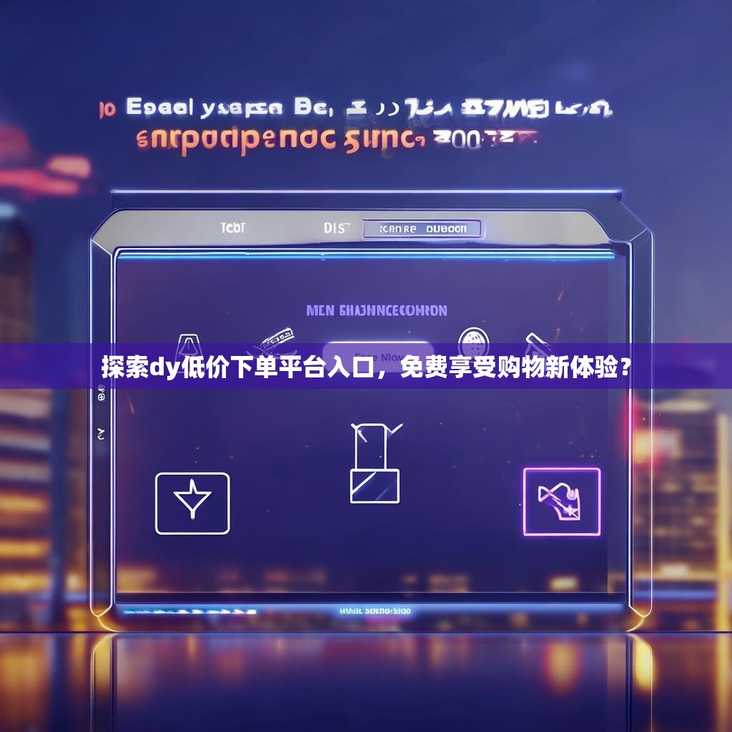 探索dy低价下单平台入口,免费享受购物新体验?