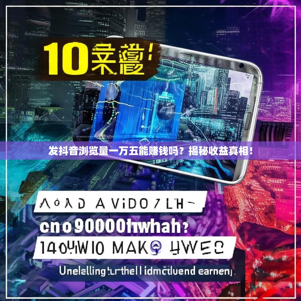发抖音浏览量一万五能赚钱吗?揭秘收益真相!