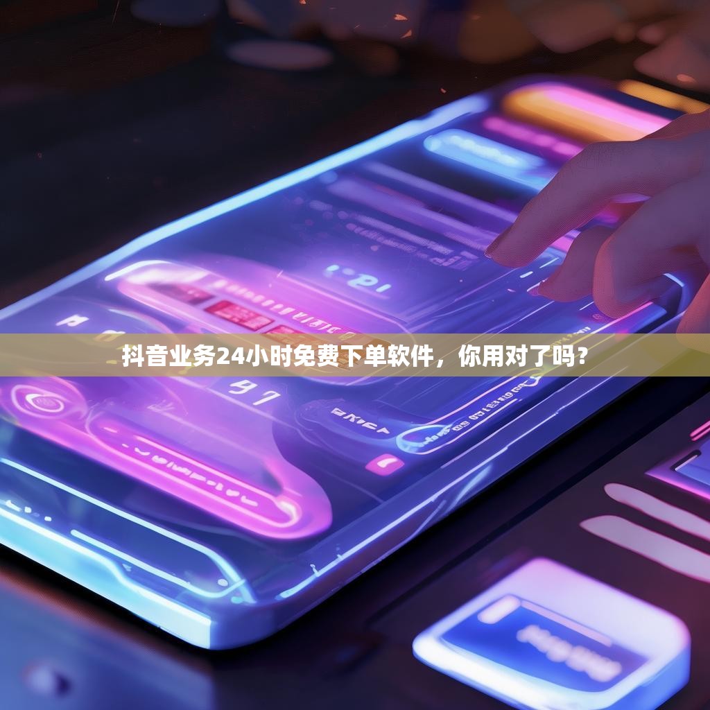 抖音业务24小时免费下单软件,你用对了吗?