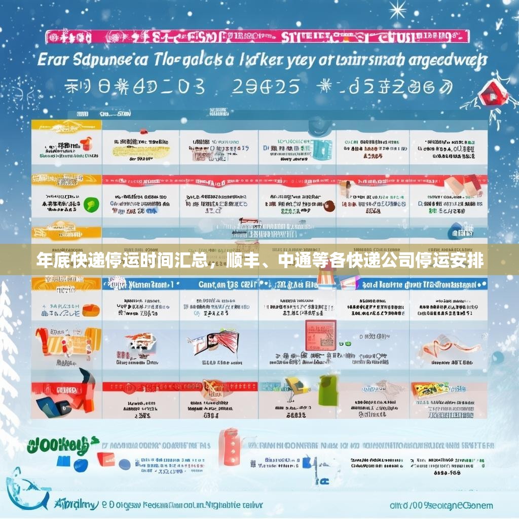 年底快递停运时间汇总，顺丰、中通等各快递公司停运安排