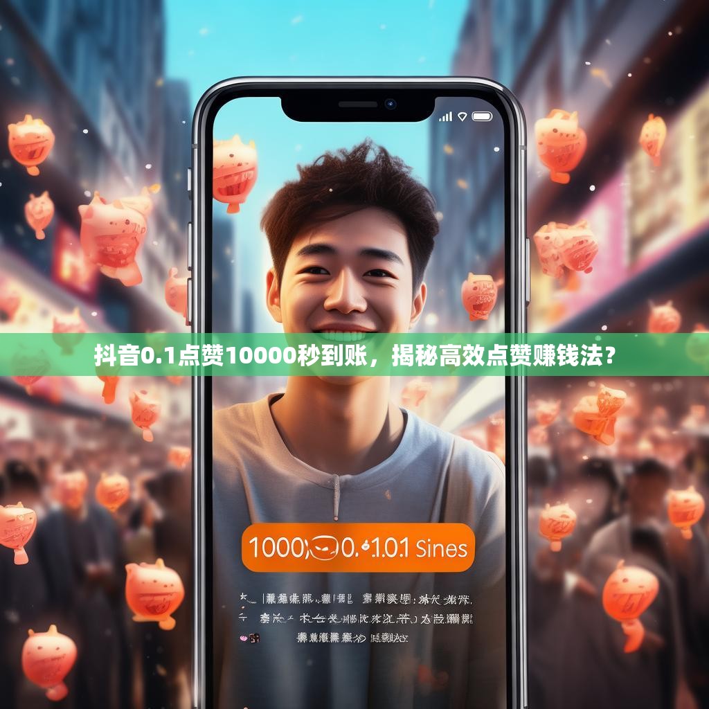 抖音0.1点赞10000秒到账，揭秘高效点赞赚钱法？
