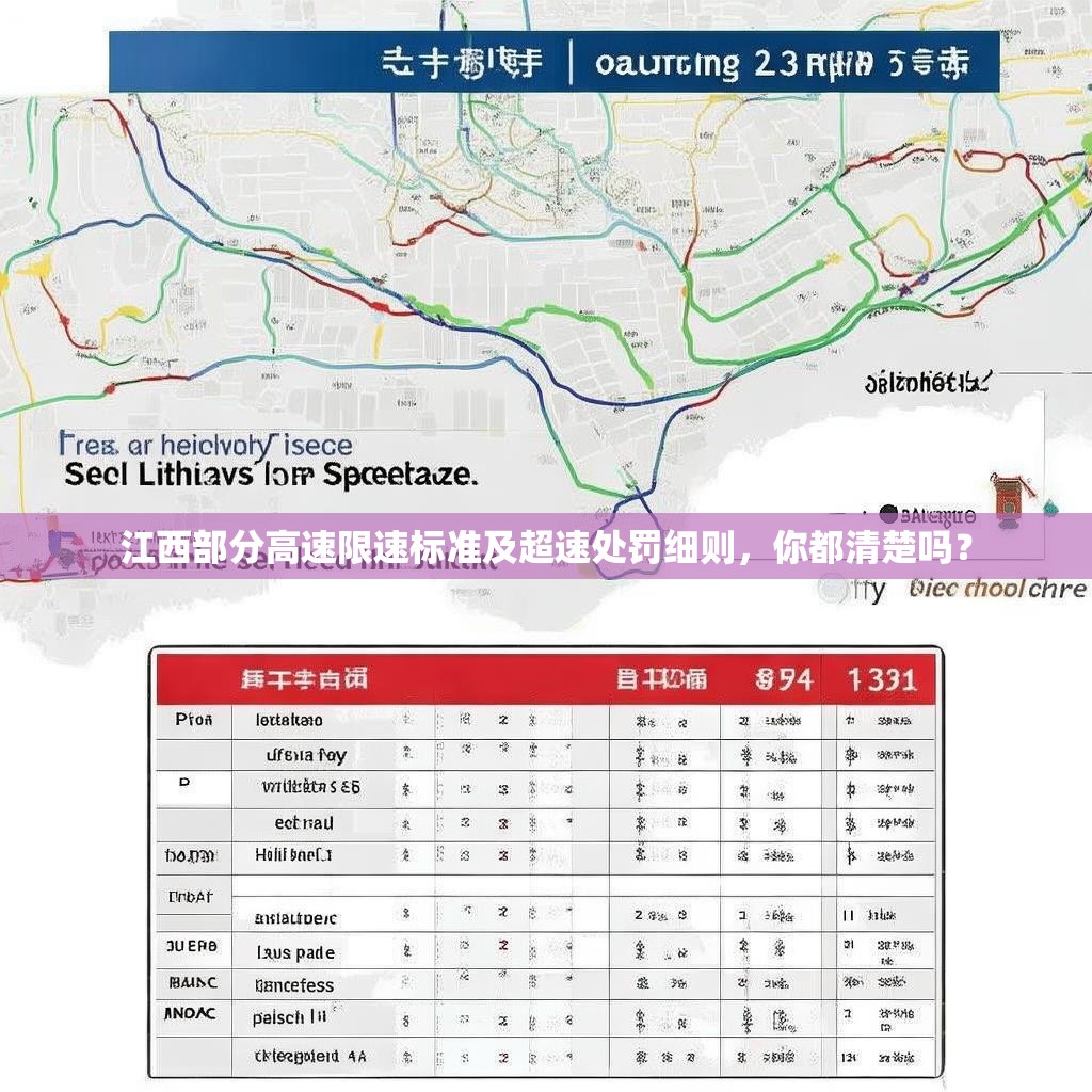 江西部分高速限速标准及超速处罚细则，你都清楚吗？