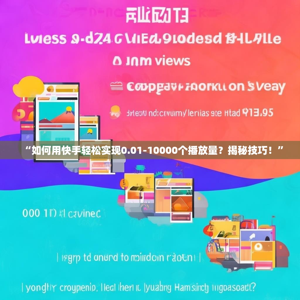 “如何用快手轻松实现0.01-10000个播放量?揭秘技巧!”