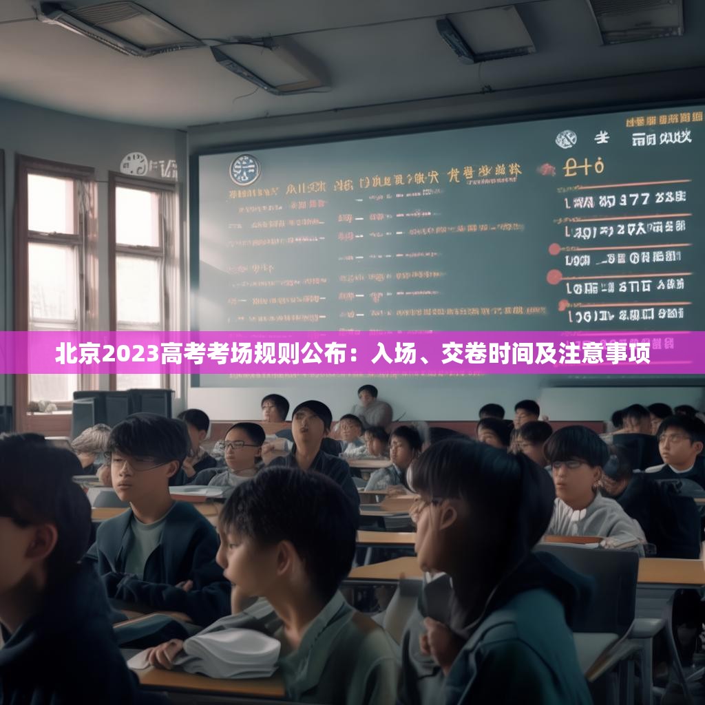 北京2023高考考场规则公布：入场、交卷时间及注意事项