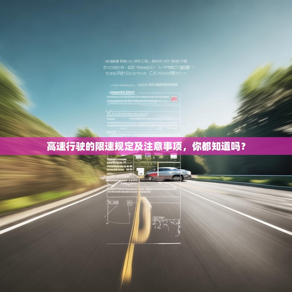 高速行驶的限速规定及注意事项，你都知道吗？