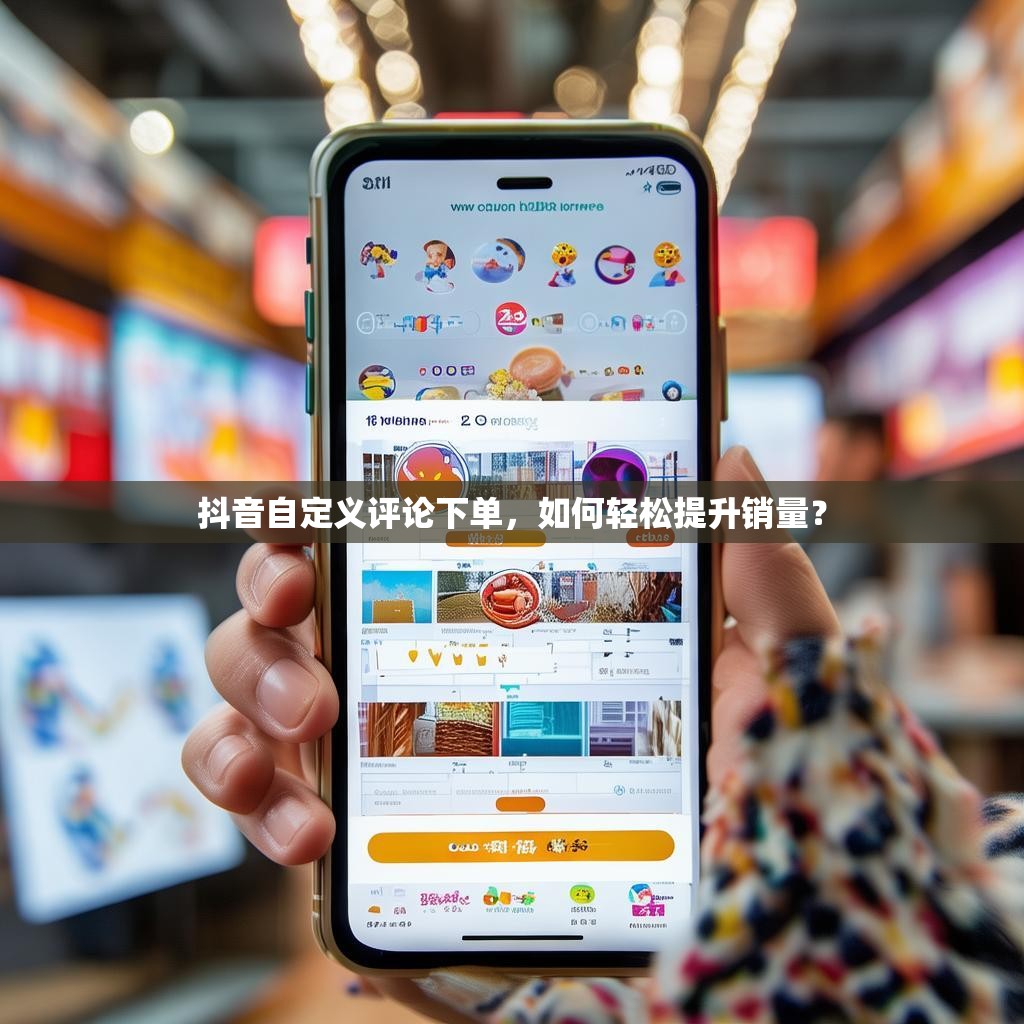 抖音自定义评论下单，如何轻松提升销量？
