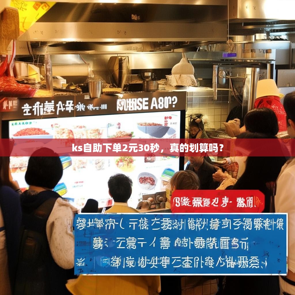 ks自助下单2元30秒，真的划算吗？
