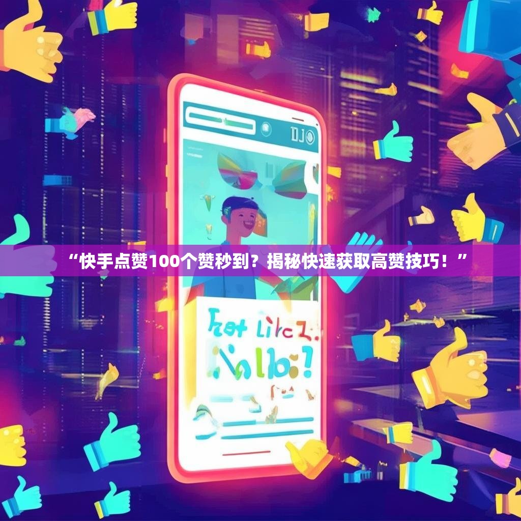 “快手点赞100个赞秒到？揭秘快速获取高赞技巧！”