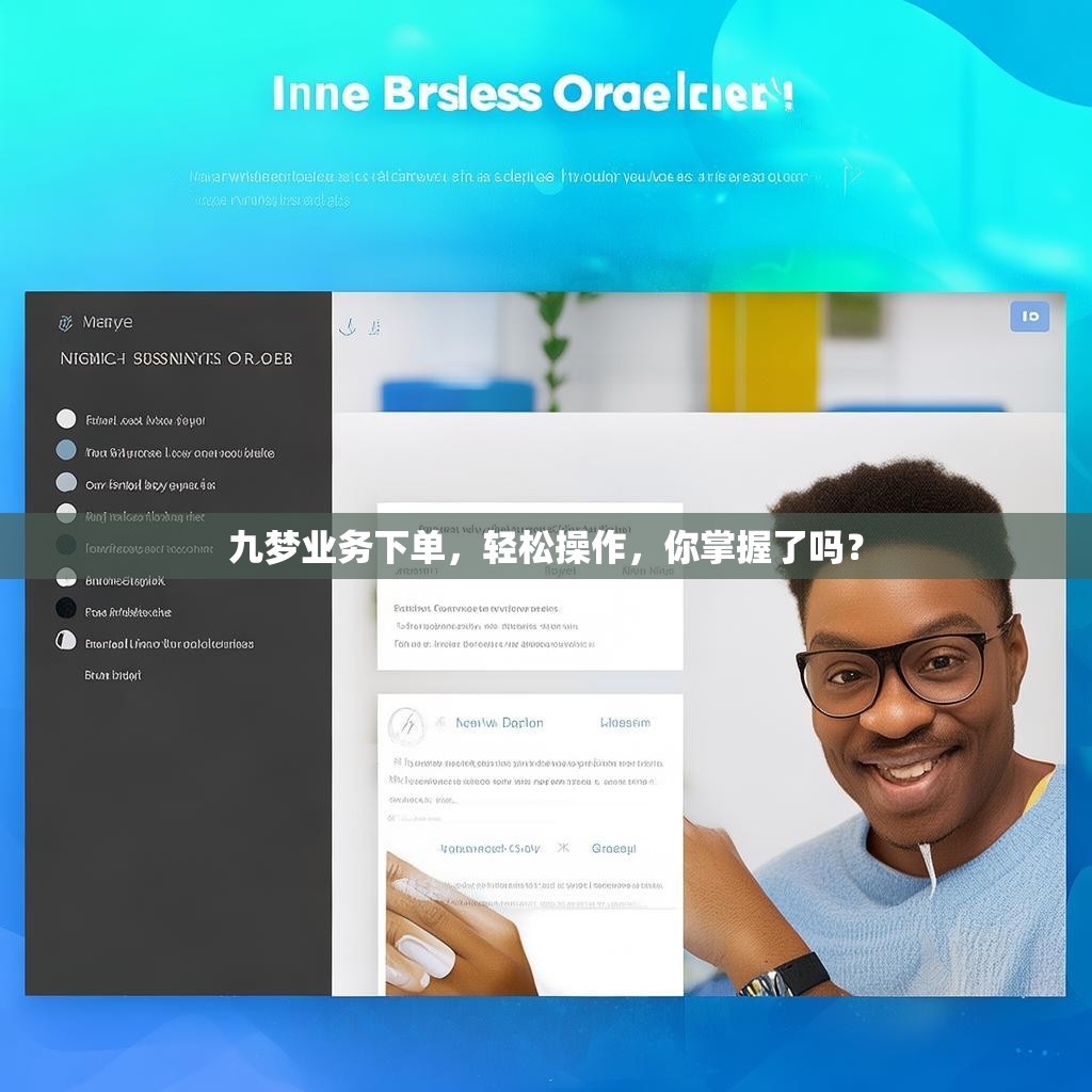 九梦业务下单，轻松操作，你掌握了吗？