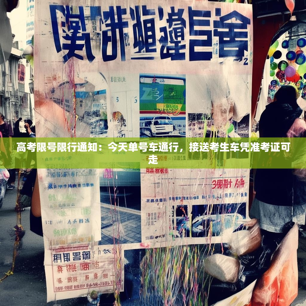 高考限号限行通知：今天单号车通行，接送考生车凭准考证可走